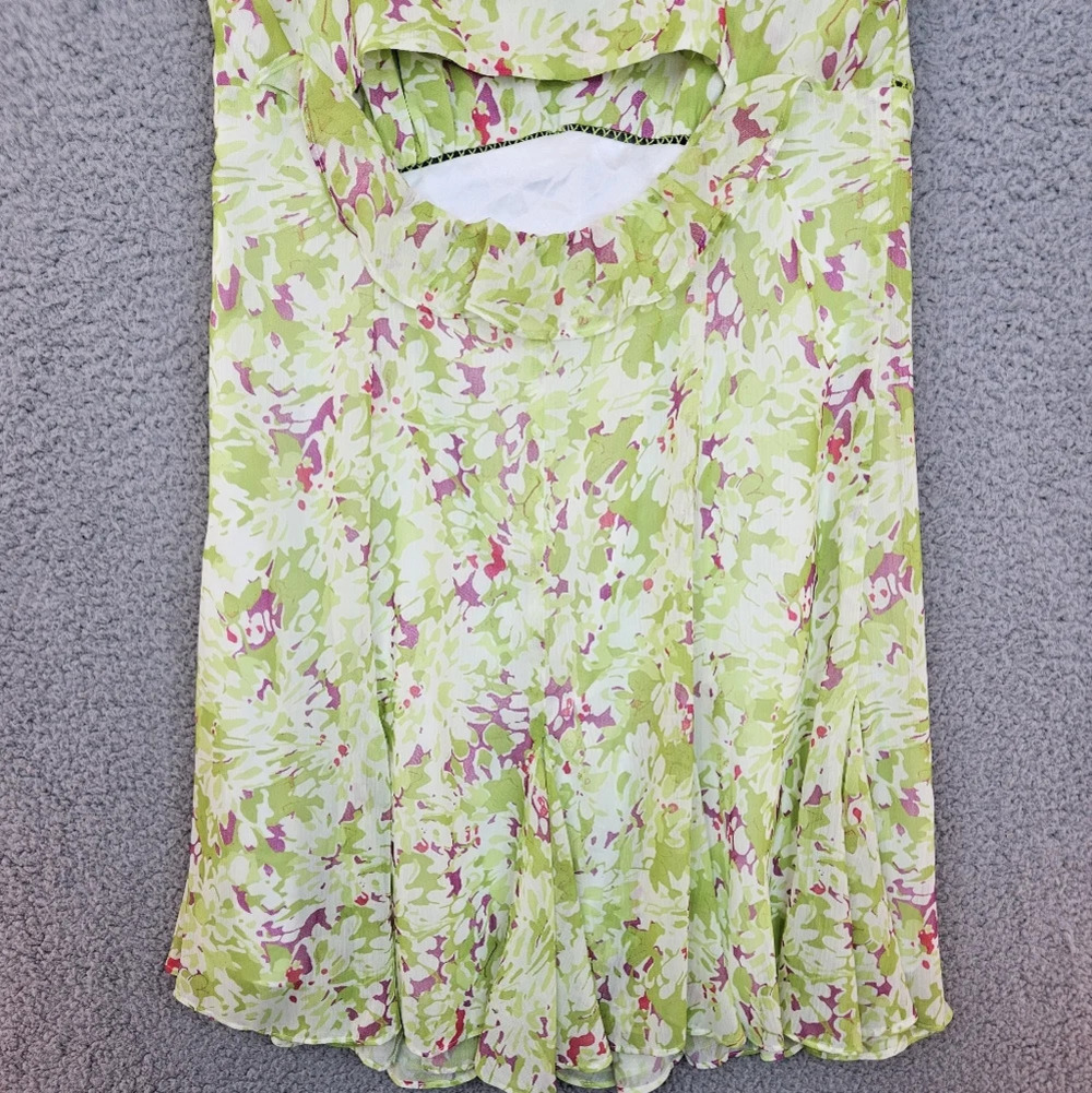 Likely Womens Gavina Green Pink White Mini Dress Sz 10 Date Night Summertime - Picture 12 of 12